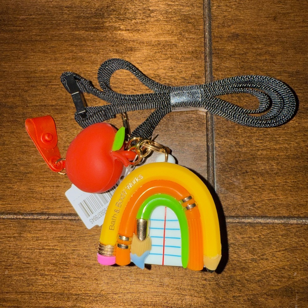 Bath & Body Works Colorful Rainbow Pencil Keychain